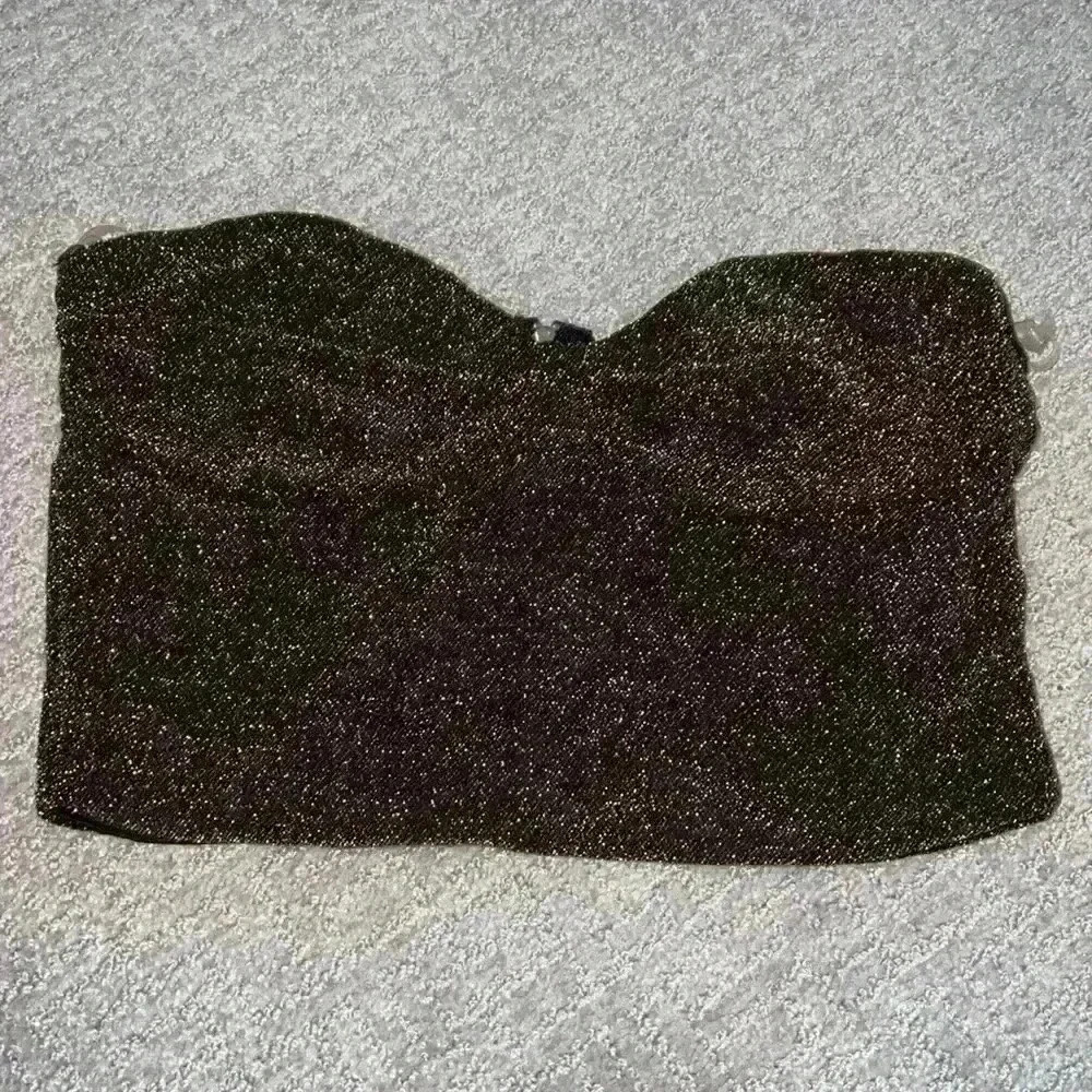 NWT GOLD GLITTER TUBE TOP